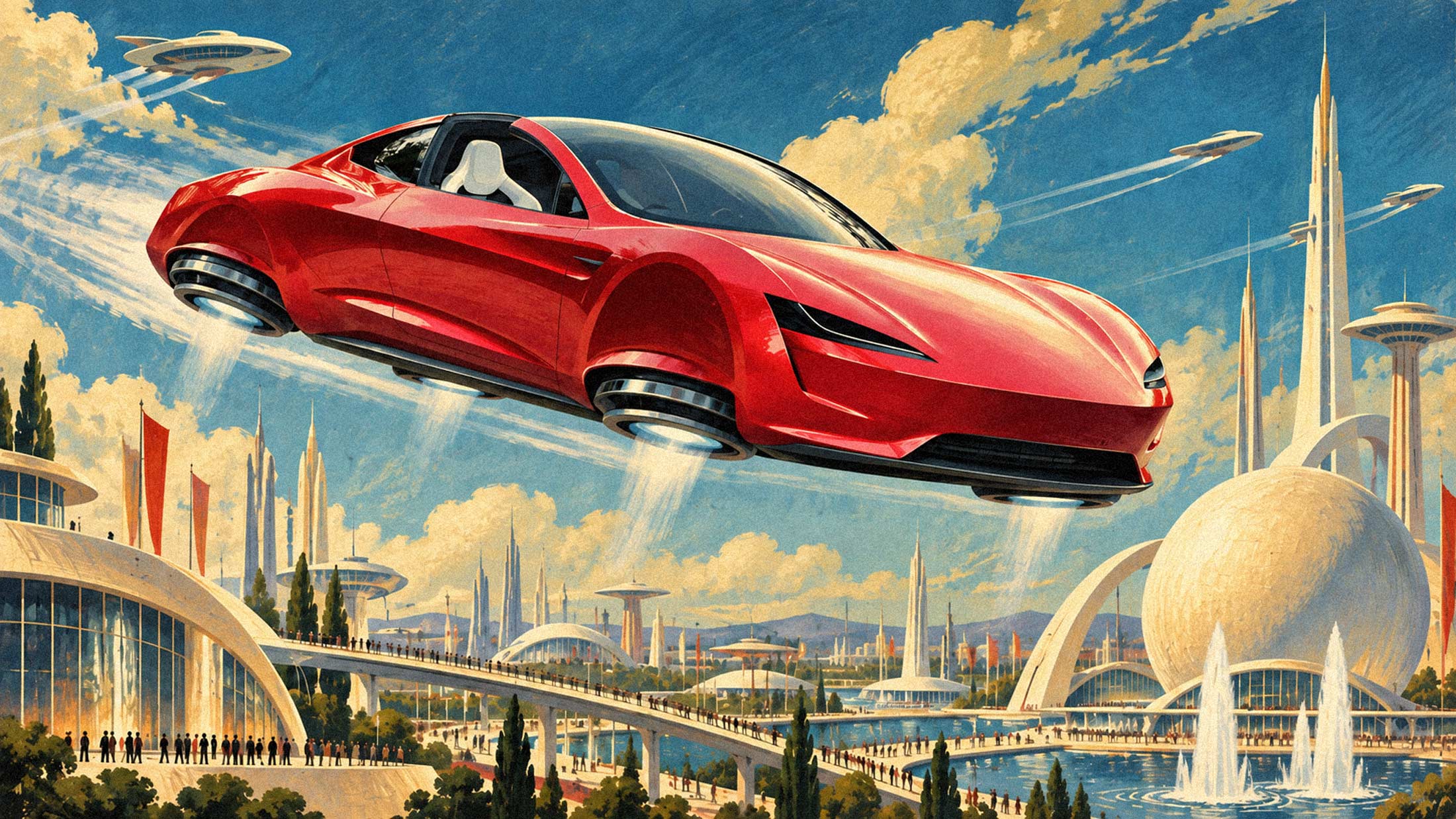 The Tesla Roadster Is Almost Here. What If It Actually Flies?