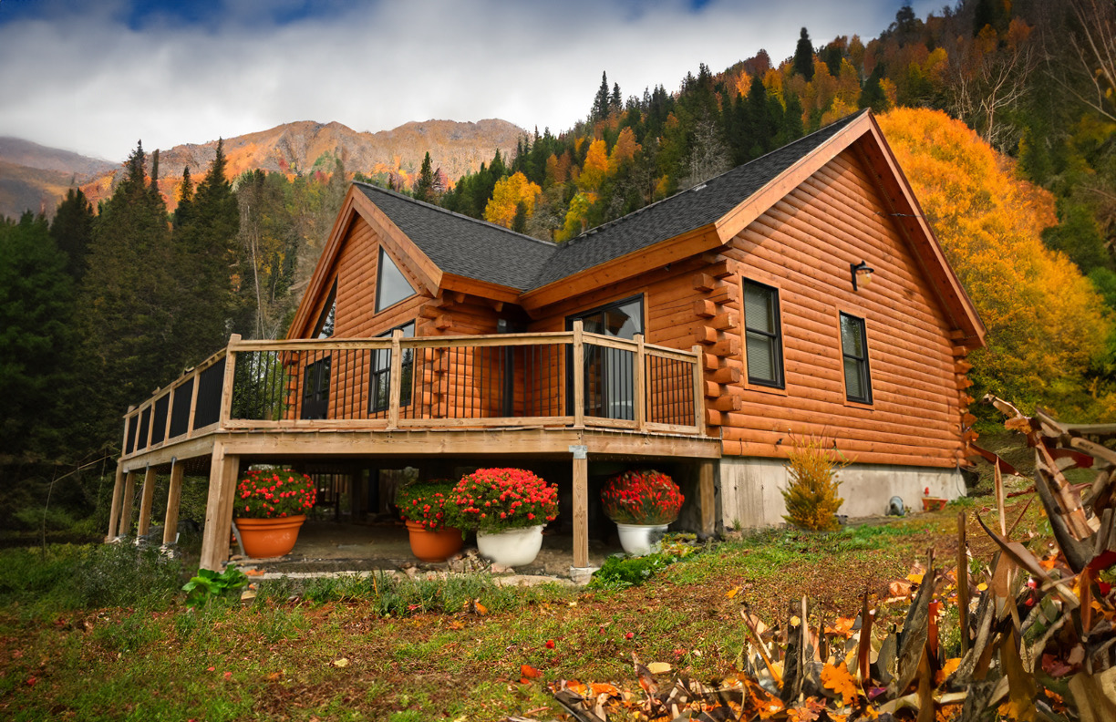 Merrimac Sunapee Log Home model