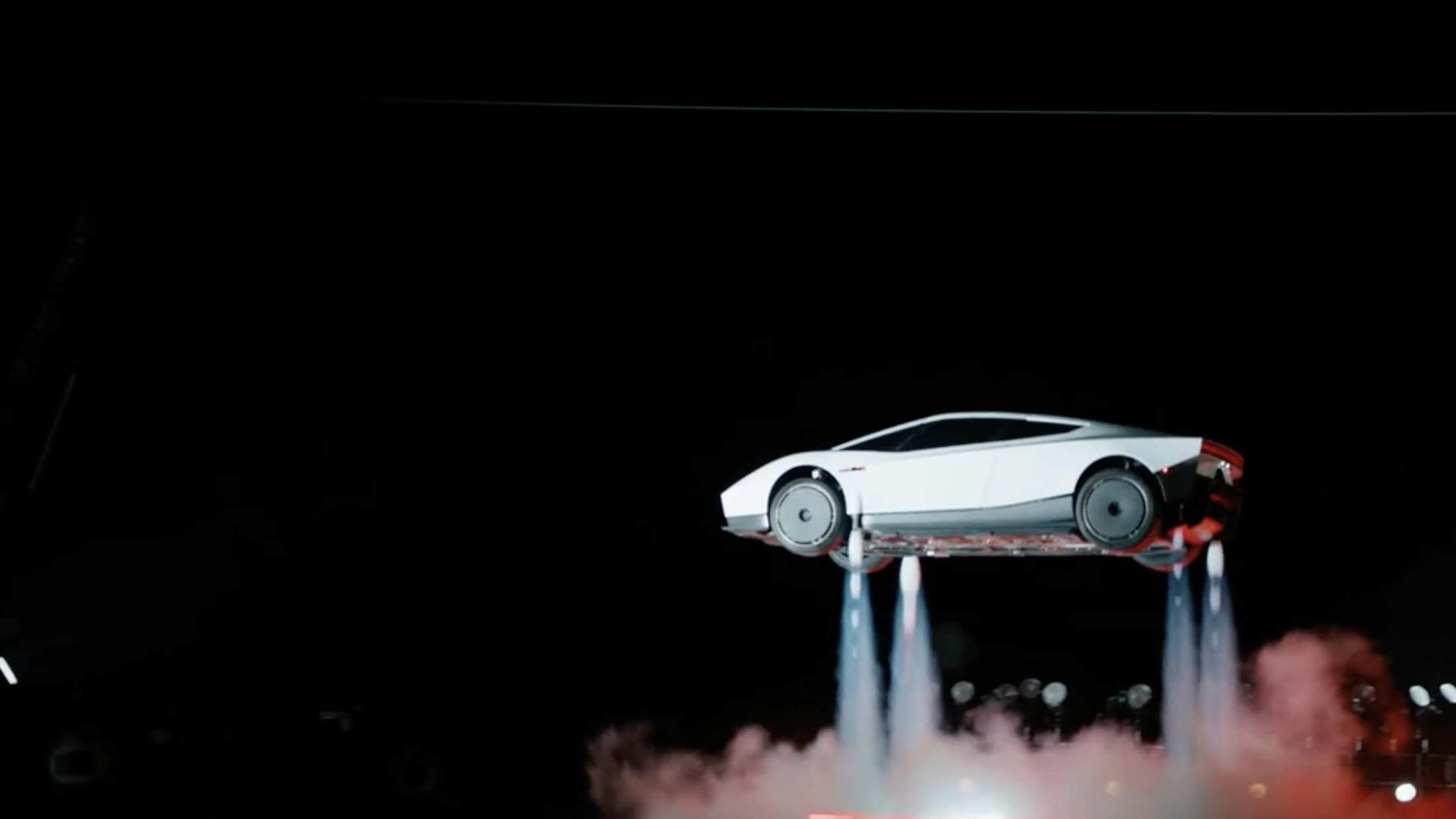 The Tesla Roadster Hovered, Flipped, and Landed. The Air Tank Weighed 260 Kilos.