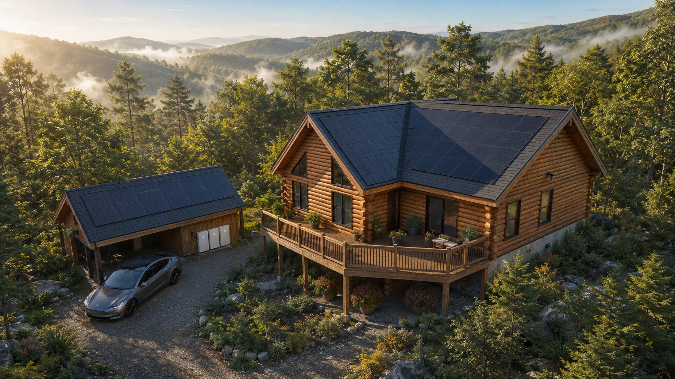 The Definitive Off-Grid High Tech Log Home
